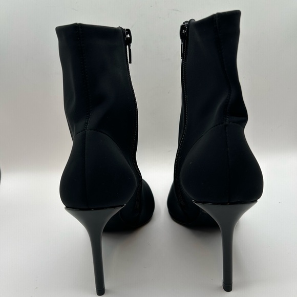 NEW Jeffrey Campbell Nixie Pointed Toe Neoprene Black Bootie Heel, Size 8 - Picture 9 of 12